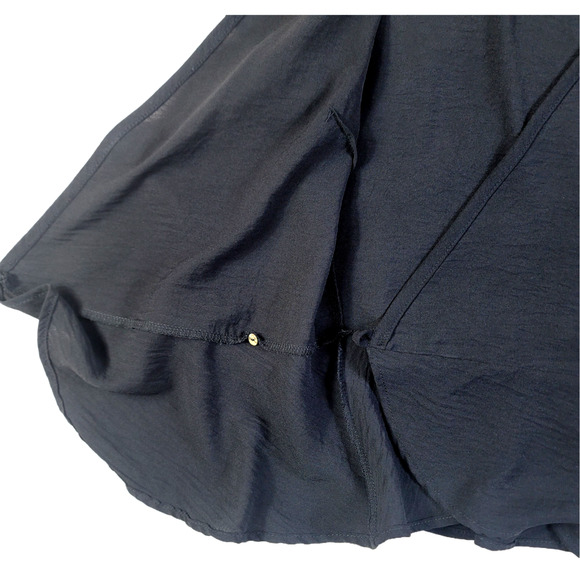 Jolie Short Sleeve Black Wrap Blouse SZ M - Picture 4 of 7